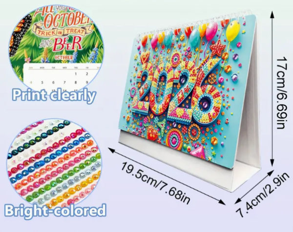 Diamond Painting Kalender 2026 13 teilig